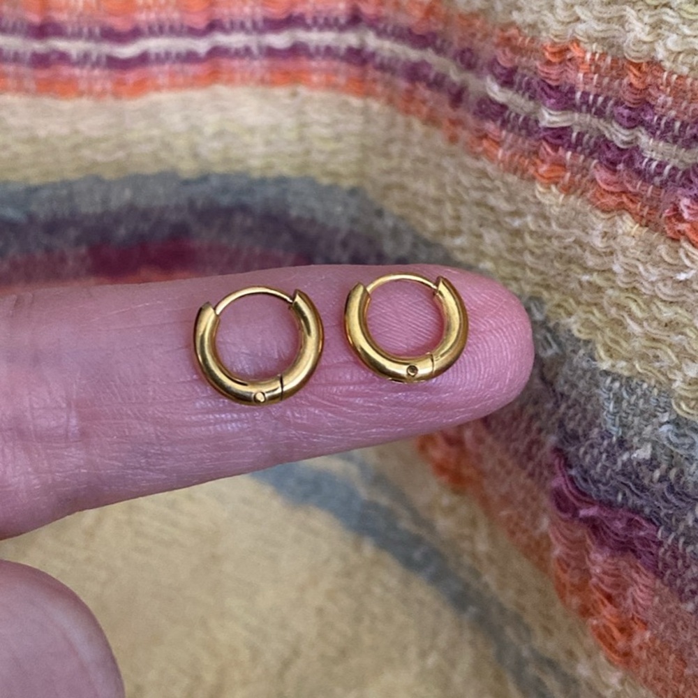 Gold Mini Huggie Hoop Earrings - Classic Everyday Hoops